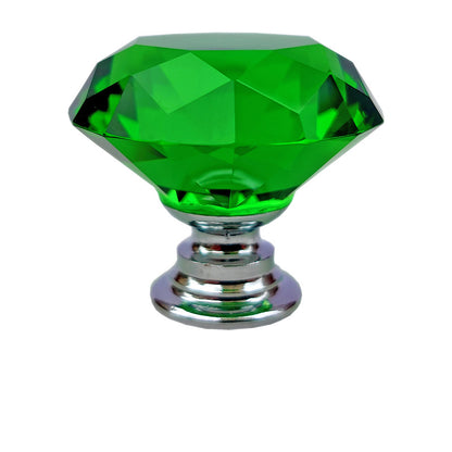 VICKI BROWN 12Pcs Diamond Shape K9 Crystal Pull Handles Single Hole Knob for Kitchen Cabinet,Dresser,Drawer