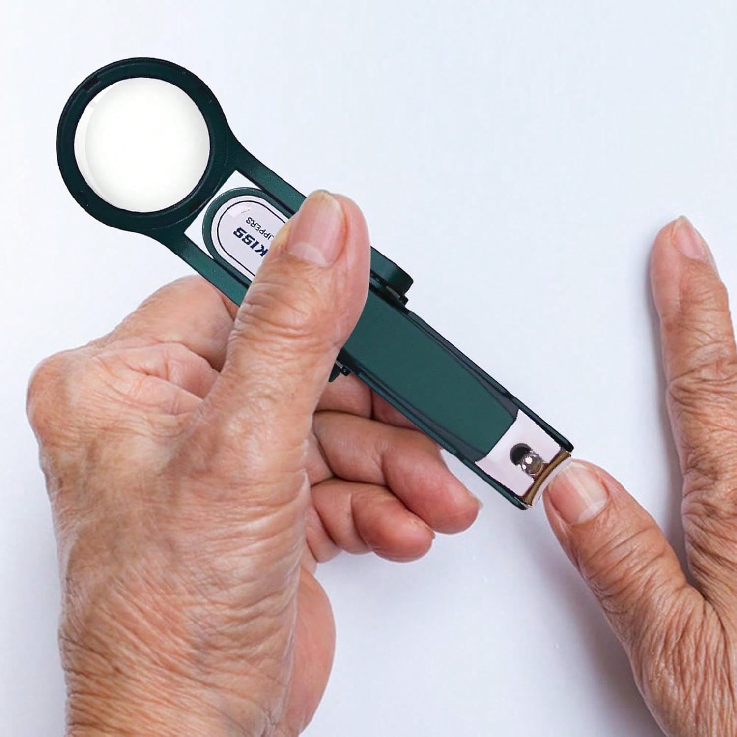 1 Pc Nail Clipper With Magnifying Glass & Nail File, Stainless Steel Toenail Trimmer Gift For The Elderly