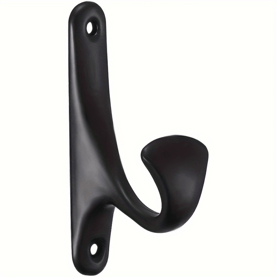 5 Pcs Bath Hooks, Wall Mounted Single Prong Holders For Bathroom Robes And Towels (Matte Black)