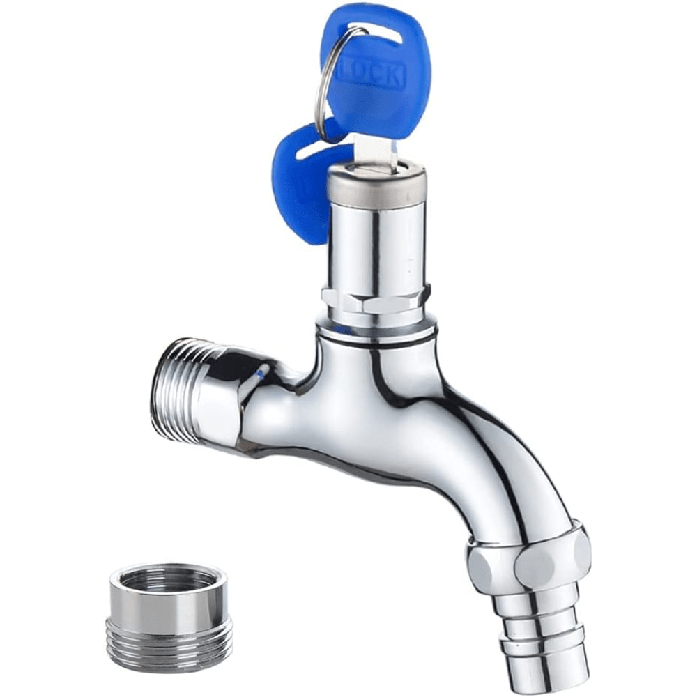 Archived photograph of 2 Pcs Outdoor Faucet Prevents Water Theft And Unauthorized Use, 1/2-Inch X 1/2-Inch Hose Bibb With 1/2-In