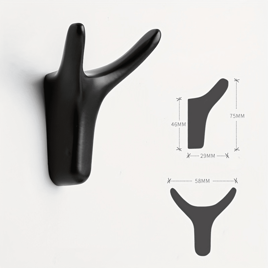 3 Pcs Coat Hooks Wall Mounted With Screws For Towel, Hat, Coat, Cloth Gold/Black