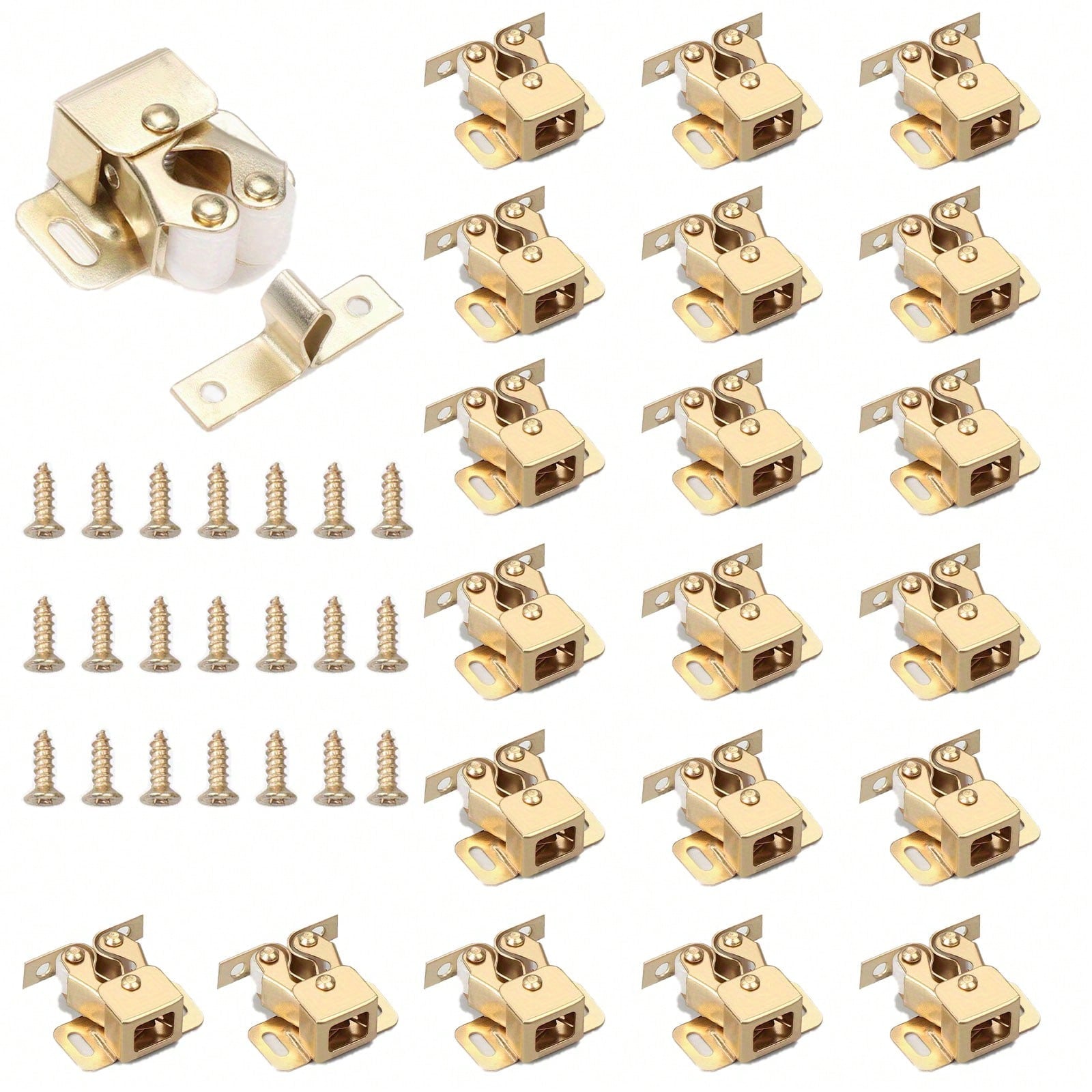 20 Pcs Cabinet Door Latches And Joining Hardware Tumbler Double Tumbler Cabinet Latch With Gun Attack Buckle For Cabinet Closet Doors Kitchen