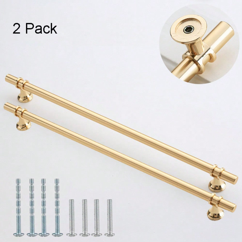 Archived photograph of 2 Pack Gold Cabinet Handles, Brushed Brass Cabinet Pulls Kitchen Cabinet Handles Barrel Cabinet Handles C