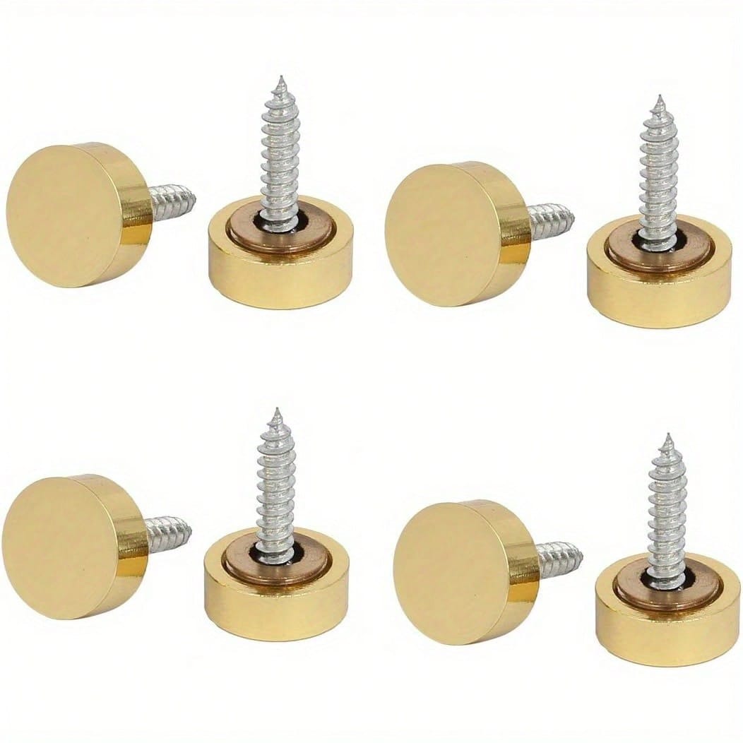 Billboard Advertising Nails, Screws & Fasteners Glass Mirror Nails Gold Tone 14mm Diameter Cup Nut & Bolt Sets 8Pcs