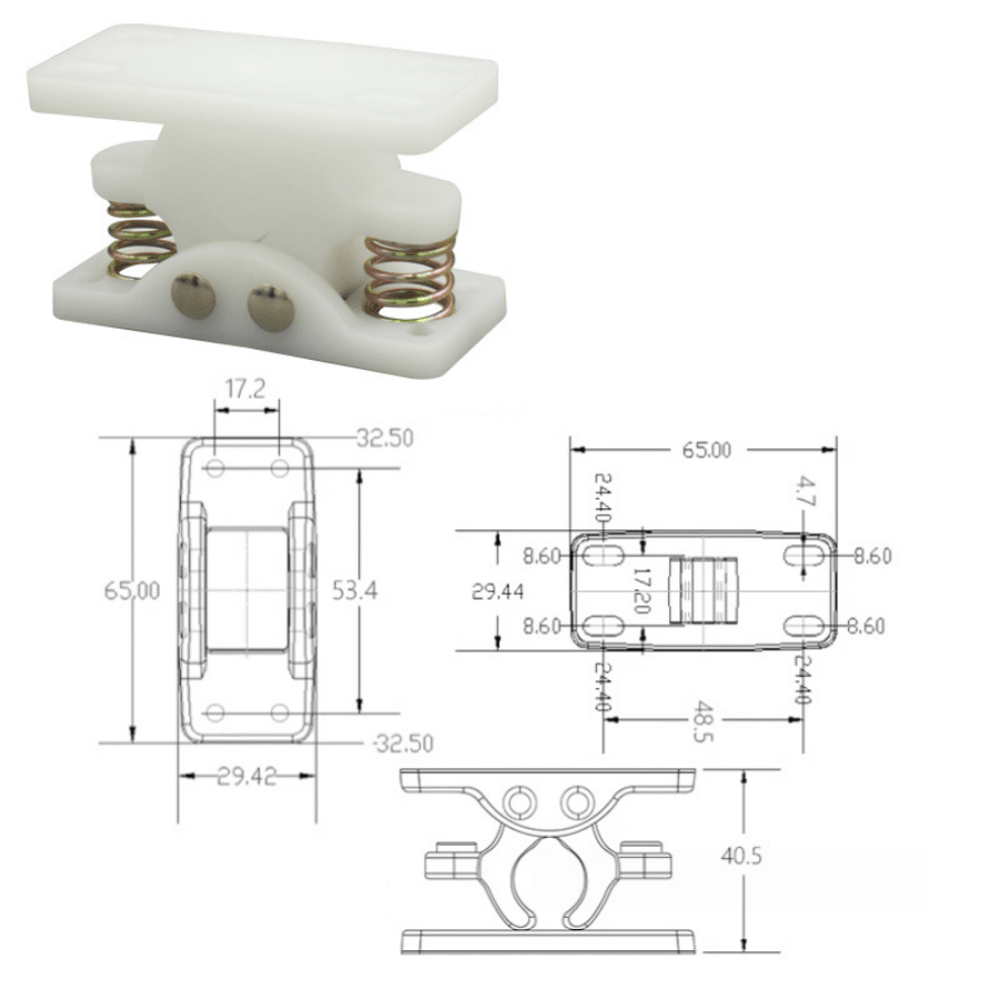 6 Pcs Door Retainer Catch Anti Collision Stop Doorstop For Cupboard Cabinet Door