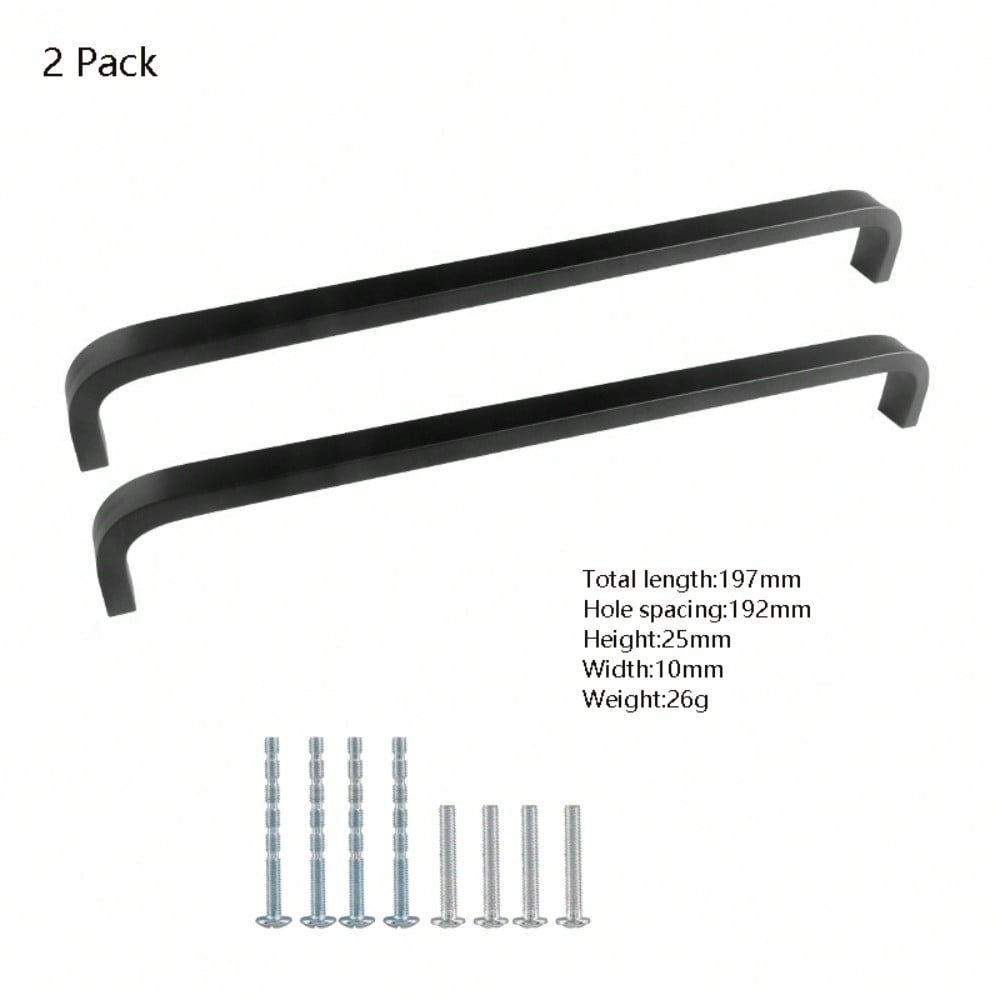 2pcs Modern Silver Square Arch Cabinet Pulls Handles Aluminium Alloy Wire Drawer Handles, 2.5"(64mm)/ 3.78"(96mm)/ 5"(128mm)/ 6.3"(160mm)/ 7.56"(192mm) Hole Center