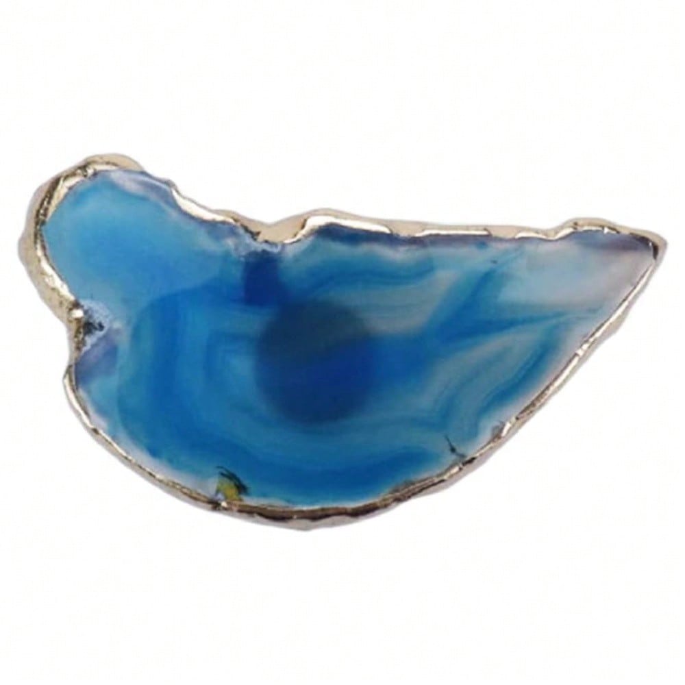 Unique Blue Agate Cabinet Knobs And Pulls Set Of 4,Knobs For Cabinets And Drawers Gold Dresser Knobs Bifold Door Knob For Closet Kitchen Cupboard