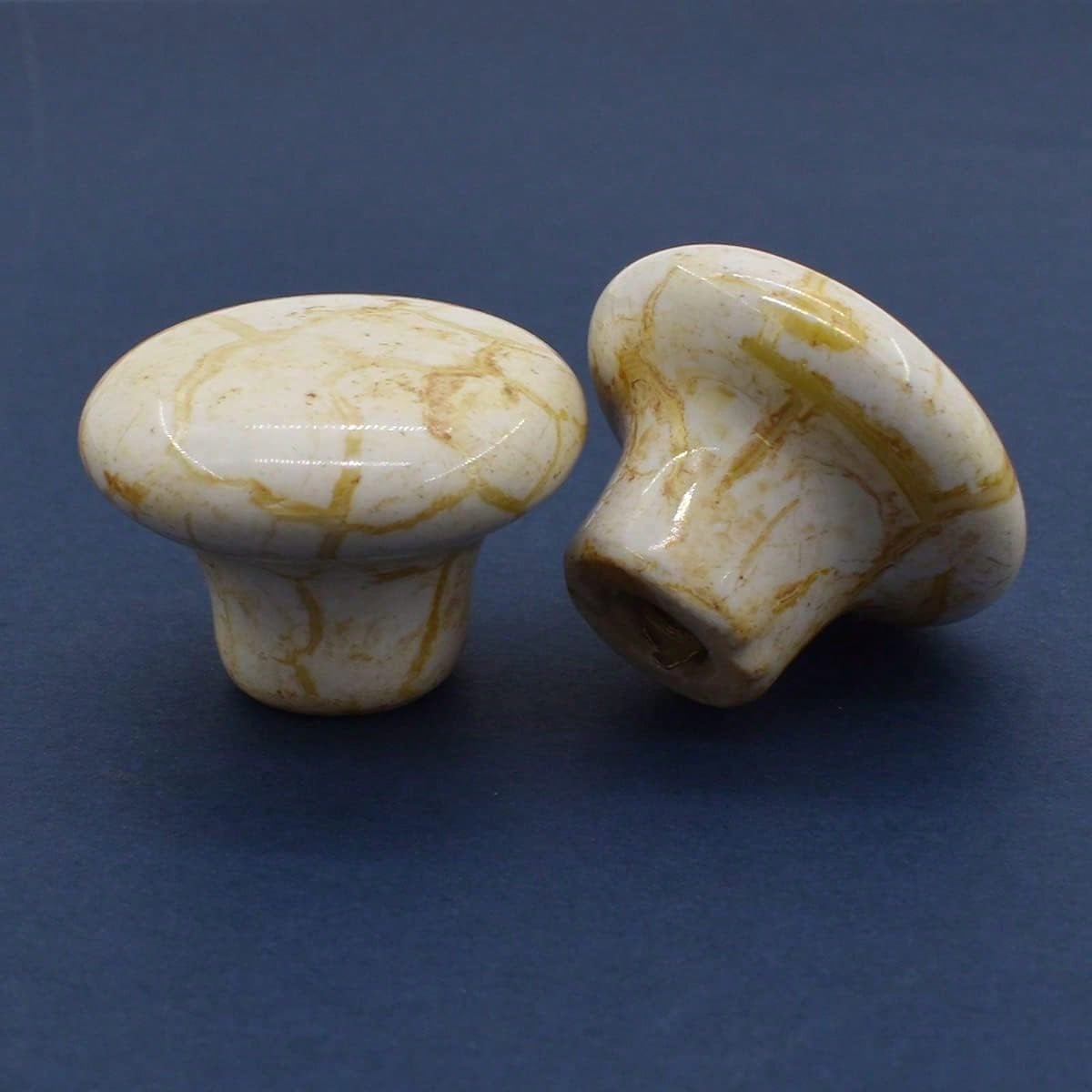 8 Pack 1.2" Ceramic Knobs Door Handle Cabinet Drawer Marble Finish Cupboard Pull For Cupboards, Wardrobe, Drawer, Dresser, Chest