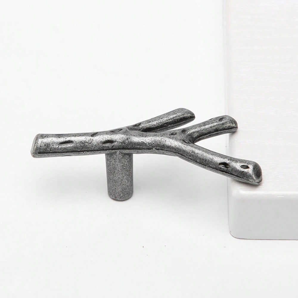 8 Pack Twig Knobs Tree Branch Handles Drawer Knobs Fashion Zinc Alloy Pulls Furniture Dresser Pull Handles Door Knobs for Cabinets (Ancient Silver)