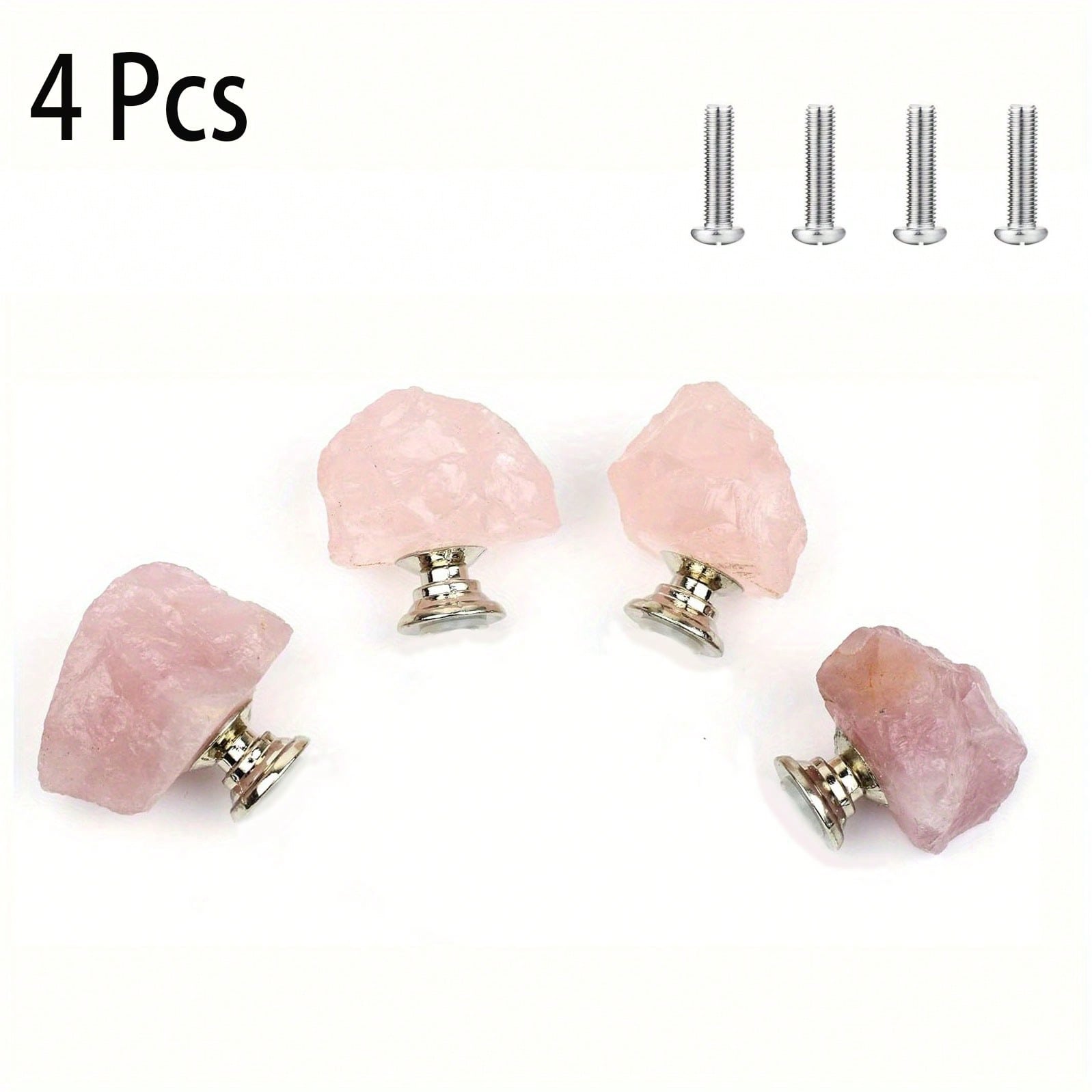 4 Pcs Green Kitchen Cabinet Knobs, Quartz Drawer Pulls and Knobs, Crystal Knobs Dresser Drawers Closet Doors Cabinets