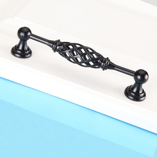 VICKI BROWN 12 Pcs Vintage Black Birdcage Kitchen Door Handles Cabinet Pull Knob Drawer Dresser Hardware Pull Handles European&American Style