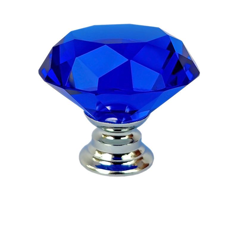 VICKI BROWN 12Pcs Diamond Shape K9 Crystal Pull Handles Single Hole Knob for Kitchen Cabinet,Dresser,Drawer