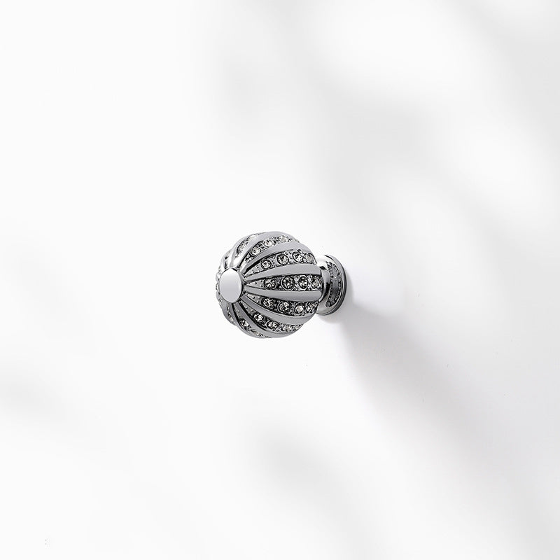 VICKI BROWN 12 Pcs New Arriving High-End Cabinet Door Knobs Inlaid with K9 Crystal Diamond Northern European Single Hole Drawer Pulls Cupboard Wine Cabinet Small Handle