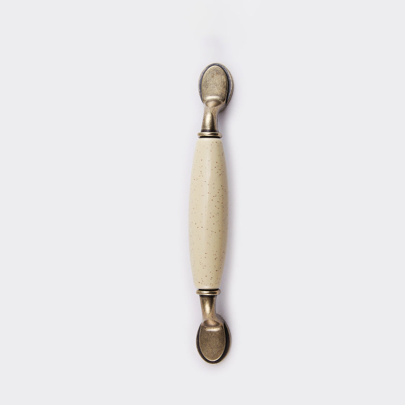 VICKI BROWN 12 Pcs Ceramic Drawer Pull Antique Bronze Ivory Dresser Pull for Kitchen Cabinet Knobs American European Style