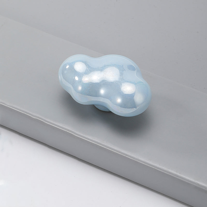 VICKI BROWN 12Pcs Heart Shape Ceramic Knobs Glossy Colorful Pearl Ball Shape Pulls for Kid's Cabinets Closets Bookcases