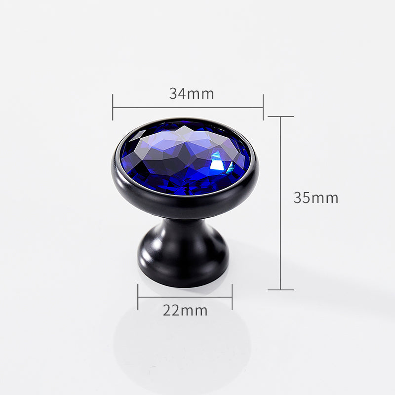 VICKI BROWN K9 Crystal With Brass Base Drawer Small Knobs European American Single Hole Round Crystal Handles For Cabinet Door Wardrobe Door Ball Shape 12 Pcs