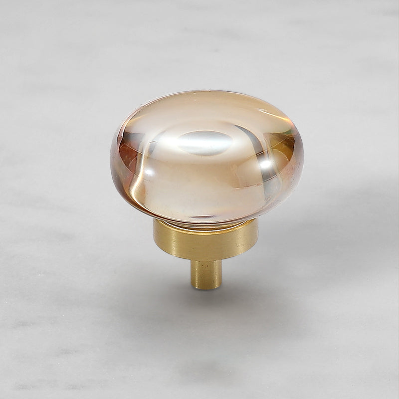 VICKI BROWN 12 Pcs K9 Crystal Gold Cabinet Knobs Simple European Single Hole Wardrobe Drawer Handles Light Luxury