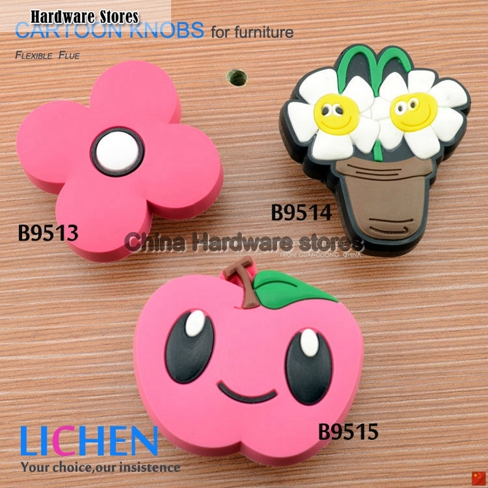 (12 pieces/lot) LICHEN Soft PVC Knobs&Cartoon Knob Furniture Handle Drawer Knob& Cabinet Handle &Flower Knob (12 pieces/lot) LICHEN Soft PVC Knobs&Cartoon Knob Furniture Handle Drawer Knob& Cabinet Handle &Flower Knob