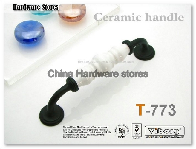 (30 pieces/lot) 128mm VIBORG Ceramic+Zinc Alloy Furniture Handle Drawer Handle& Cabinet Handle &Drawer Pull (30 pieces/lot) 128mm VIBORG Ceramic+Zinc Alloy Furniture Handle Drawer Handle& Cabinet Handle &Drawer Pull