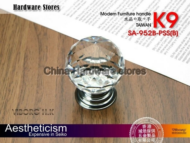 (30 pieces/lot) 25mm VIBORG K9 Glass Crystal Knobs Drawer Pulls & Cabinet Handle &Drawer Knobs,, SA-952B-25PSS (30 pieces/lot) 25mm VIBORG K9 Glass Crystal Knobs Drawer Pulls & Cabinet Handle &Drawer Knobs,, SA-952B-25PSS