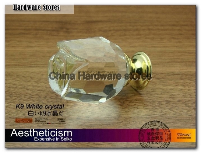 (30 pieces/lot) 25mm VIBORG K9 Glass Crystal Knobs Drawer Pulls& Cabinet Handles &Drawer Knobs, SA-965L-PVD-25 (30 pieces/lot) 25mm VIBORG K9 Glass Crystal Knobs Drawer Pulls& Cabinet Handles &Drawer Knobs, SA-965L-PVD-25