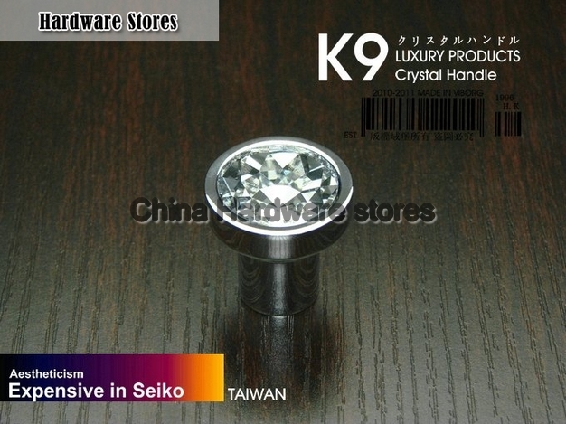 (30 pieces/lot) 28mm VIBORG K9 Glass Crystal Knobs Drawer Pulls& Cabinet Handles &Drawer Knobs, SA-951-PSS