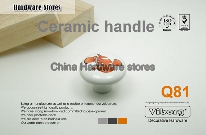 (30 pieces/lot) VIBORG Ceramic Furniture Handle Drawer Pulls& Cabinet Handles &Drawer Knobs