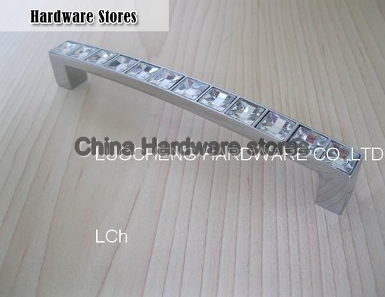 100PCS/ LOT 142 MM CLEAR CRYSTAL HANDLES WITH ALUMINIUM ALLOY CHROME METAL PART 100PCS/ LOT 142 MM CLEAR CRYSTAL HANDLES WITH ALUMINIUM ALLOY CHROME METAL PART
