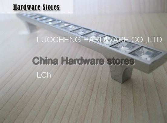 100PCS/ LOT 165 MM CLEAR CRYSTAL HANDLES WITH ALUMINIUM ALLOY CHROME METAL PART 100PCS/ LOT 165 MM CLEAR CRYSTAL HANDLES WITH ALUMINIUM ALLOY CHROME METAL PART