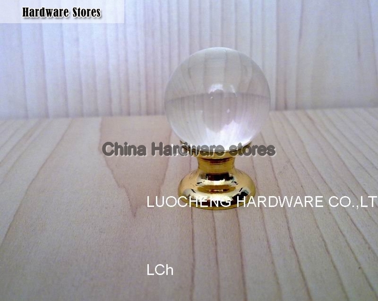 100PCS/LOT 25MM CRYSTAL BALL KNOBS ON GOLD BRASS BASE 100PCS/LOT 25MM CRYSTAL BALL KNOBS ON GOLD BRASS BASE