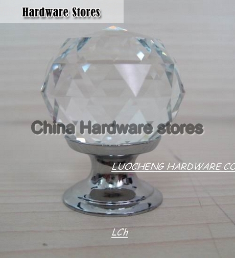 100PCS/LOT 30MM CUT CRYSTAL CABINET KNOBS W CHROME ZINC ALLOY BASE 100PCS/LOT 30MM CUT CRYSTAL CABINET KNOBS W CHROME ZINC ALLOY BASE