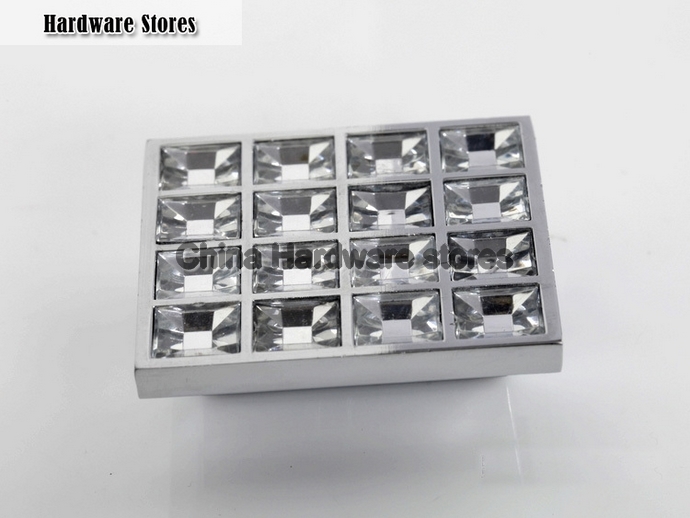 10PCS K9 Crystal Glass Chrome Furniture Knobs Cabinet Door Handle (Sizes: 50mm*50mm) 10PCS K9 Crystal Glass Chrome Furniture Knobs Cabinet Door Handle (Sizes: 50mm*50mm)