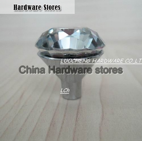 10PCS/ LOT 30 MM SPARKLING CLEAR CRYSTAL KNOBS WITH ZINC CHORME SMALL BASE 10PCS/ LOT 30 MM SPARKLING CLEAR CRYSTAL KNOBS WITH ZINC CHORME SMALL BASE
