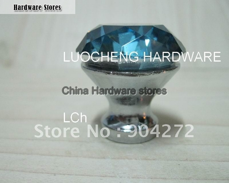 10PCS/ LOT 30 MM WATER BLUE CRYSTAL CABINET KNOBS ON CHROME ZINC BASE 10PCS/ LOT 30 MM WATER BLUE CRYSTAL CABINET KNOBS ON CHROME ZINC BASE