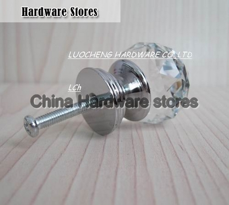 10PCS/LOT 30MM CUT CLEAR CRYSTAL CABINET KNOBS ON A CHROME BRASS PLATE 10PCS/LOT 30MM CUT CLEAR CRYSTAL CABINET KNOBS ON A CHROME BRASS PLATE