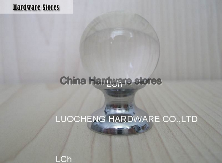 10PCS/LOT 25MM CRYSTAL BALL KNOBS ON CHROME BRASS BASE 10PCS/LOT 25MM CRYSTAL BALL KNOBS ON CHROME BRASS BASE