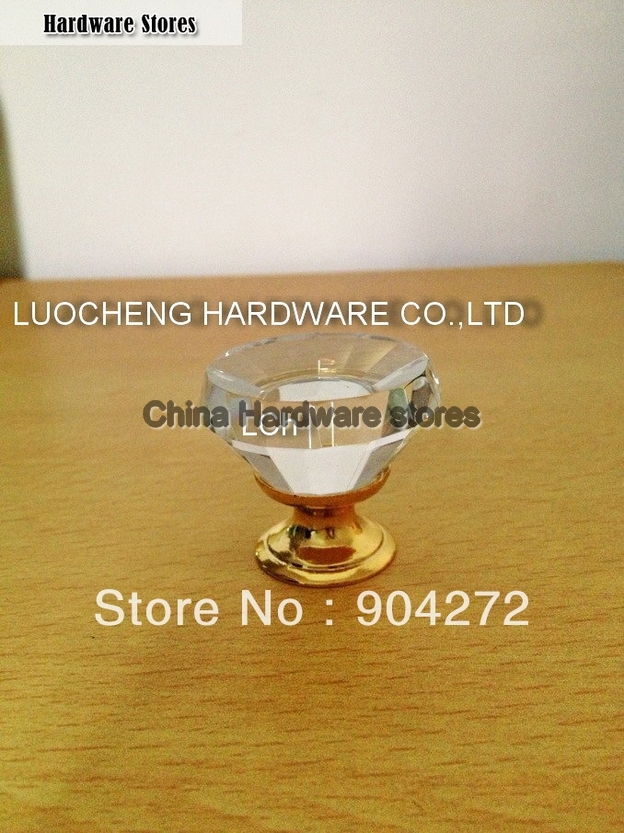 10PCS/LOT NEW-DESIGNED CLEAR CUT CRYSTAL KNOB WITH GOLD ZINC BASE 10PCS/LOT NEW-DESIGNED CLEAR CUT CRYSTAL KNOB WITH GOLD ZINC BASE