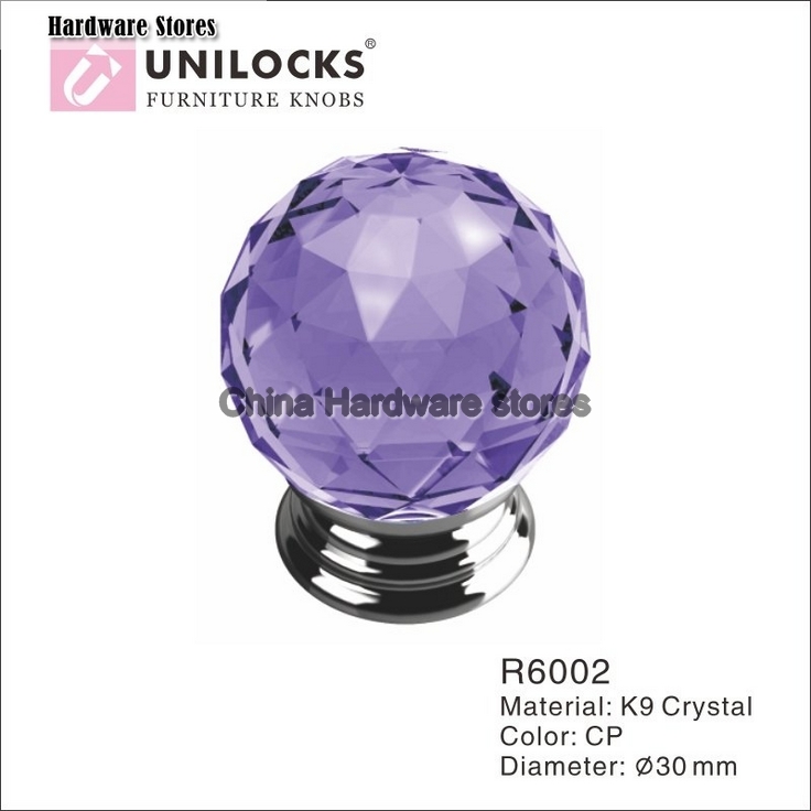 10Pcs/Dozen K9 Crystal Glass Chrome Cabinet Cupboard Door Knobs (Diameter:30mm,Color: Purple) 10Pcs/Dozen K9 Crystal Glass Chrome Cabinet Cupboard Door Knobs (Diameter:30mm,Color: Purple)