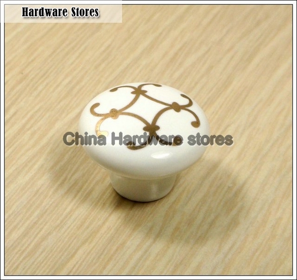 10Pcs Furniture Accessories Ceramic Kitchen Cabinet And Furniture Door Knobs(Diameter:38mm)
