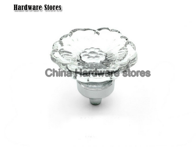 10Pcs Furniture Hardware K9 Clear Crystal Glass Flower Cabinet Pulls Drawer Knobs and Handle(Diameter:38mm) 10Pcs Furniture Hardware K9 Clear Crystal Glass Flower Cabinet Pulls Drawer Knobs and Handle(Diameter:38mm)