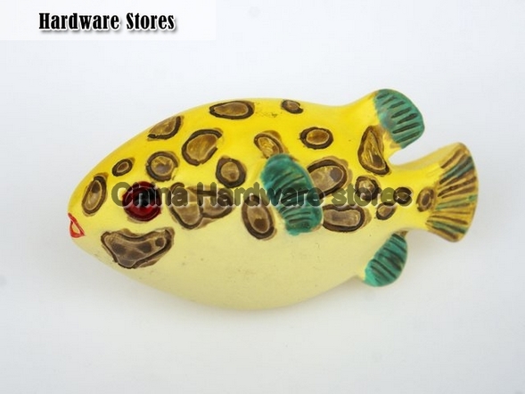 10Pcs/Lot Child Cartoon Sea Style Yellow Spot Fish Kitchen Cabinet Handle and Knobs 10Pcs/Lot Child Cartoon Sea Style Yellow Spot Fish Kitchen Cabinet Handle and Knobs