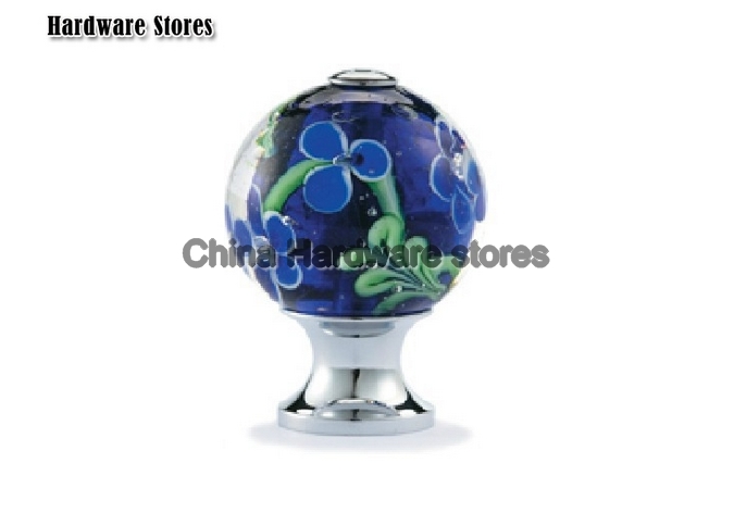 10Pcs Millefiori Art Blue Flower Vaidurya Glass Cabinet Drawer Door Knobs(Diameter:25mm) 10Pcs Millefiori Art Blue Flower Vaidurya Glass Cabinet Drawer Door Knobs(Diameter:25mm)