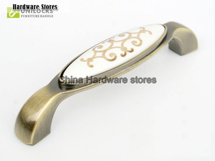 10Pcs Zinc Alloy Ceramic Kitchen Cabinet And Furniture Door Handle