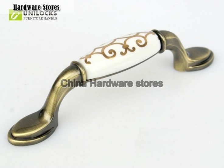 10Pcs Zinc Alloy Ceramic Kitchen Cabinet And Furniture Door Handle