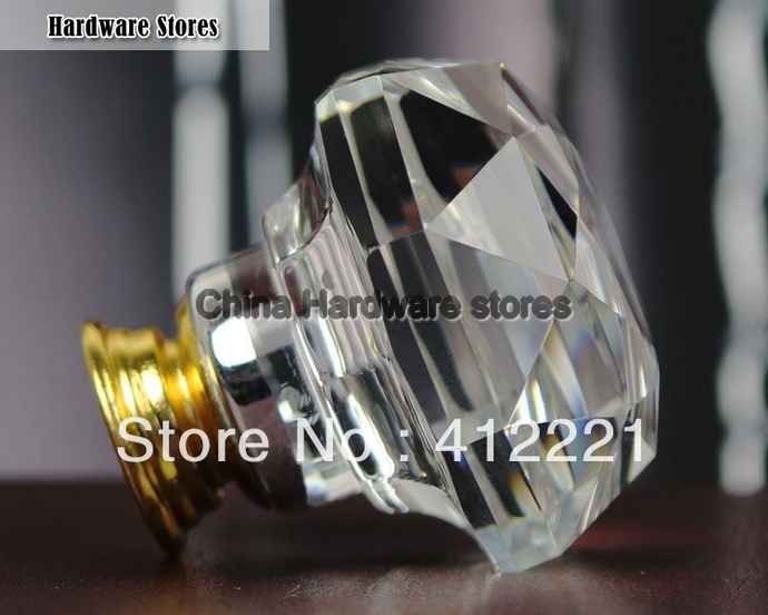10pcs Pull Handle Crystal Glass Cabinet Knob Cupboard Drawer Door Wardrobe Doorknob