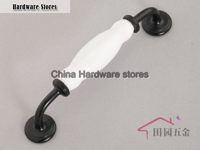 128mm bridge type Black & White Ceramic drawer handle/ pull handle / cabinet handle / high quality C:128mm L:150mm 128mm bridge type Black & White Ceramic drawer handle/ pull handle / cabinet handle / high quality C:128mm L:150mm