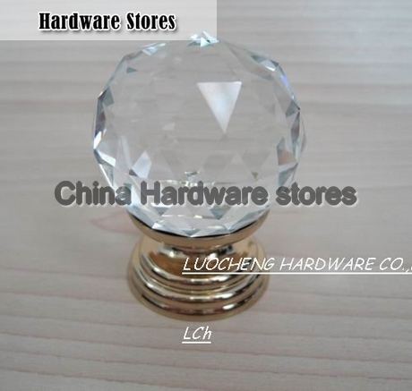 12PCS/LOT 40MM CLEAR CUT CRYSTAL CABINET KNOB WITH K-GOLD FINISH BRASS BASE 12PCS/LOT 40MM CLEAR CUT CRYSTAL CABINET KNOB WITH K-GOLD FINISH BRASS BASE