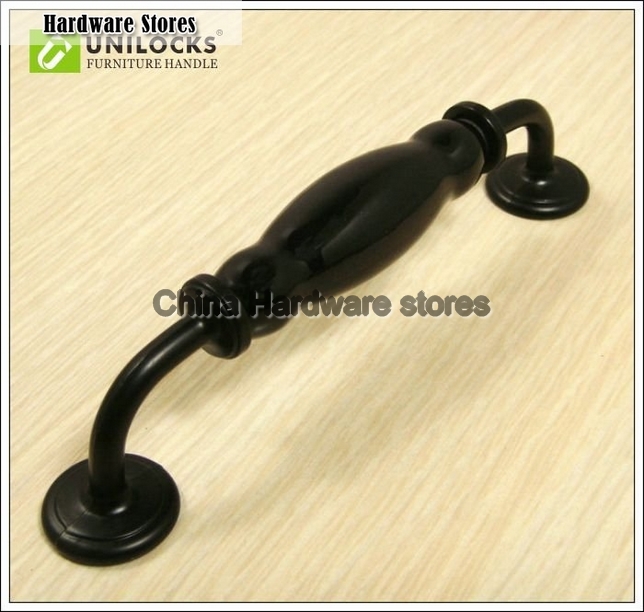 12Pcs/Dozen Black Pattern Black Ceramics Zinc Alloy Cabinet Drawer Wardrobe Door Handle CH2