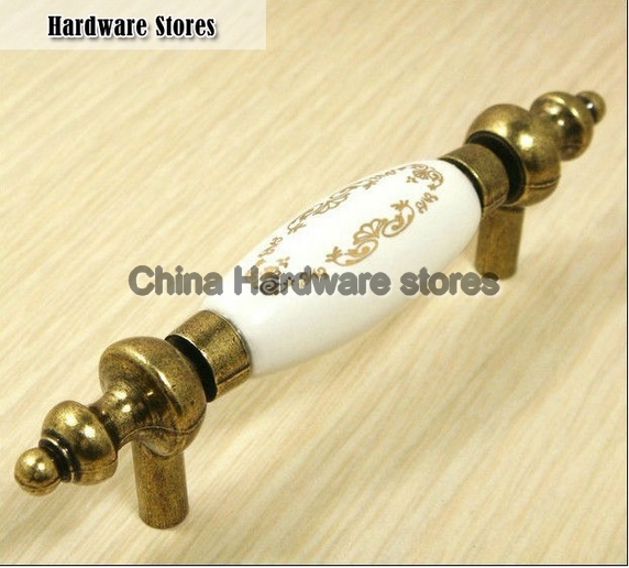 1PC 76mm Modern Closets Ceramic Knobs And Handles Dresser Brass Antique Kitchen Cabinet Pulls 1PC 76mm Modern Closets Ceramic Knobs And Handles Dresser Brass Antique Kitchen Cabinet Pulls
