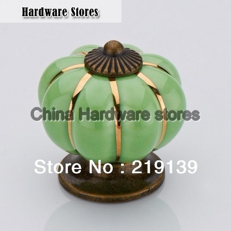 1pc 40mm Colorful Pumpkin Cabinet Ceramic Dresser Handles Knobs Drawer Pull Kitchen Door Wardrobe